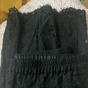 J. Crew Dark Lace Capris